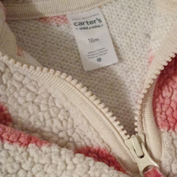 Carter’s sherpa fleece jacket size 18 months - Picture 3 of 3